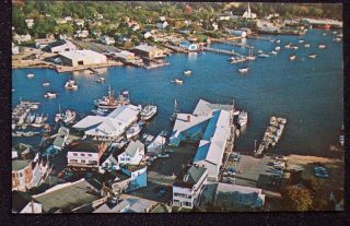 1960s Aerial View Close Up Boothbay Harbor Me Lincoln