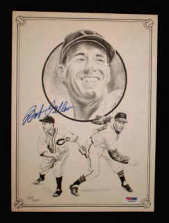 Bob Feller Cleveland Indians Signed Limited Edition Lithograph 