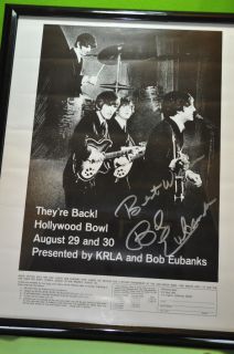   Ad Poster for The Hollywood Bowl 1965 Signed by Bob Eubanks