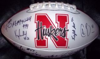 2009 Nebraska Cornhuskers Team Signed Holiday Bowl Football 