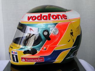 Lewis Hamilton 2011 Indian GP Bob Marley Tribute F1 Helmet Full Size 