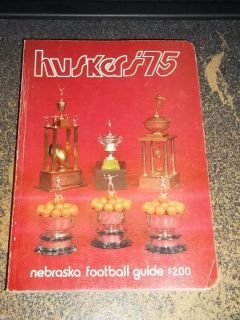   Cornhuskers 1975 Football Guide 1975 Sugar Bowl Tom Osborne Bob Hayes