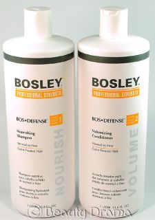Bosley Bosdefense Shampoo Conditioner for Color Treated Hair Liter Duo 