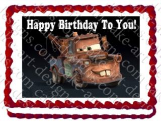 Edible Image Birthday Decoration 1 4 Sheet Cake Topper Cars McQueen 