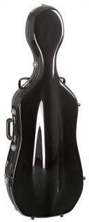 Bobelock 2000W Black Fiberglass 4 4 Cello Case Wheels