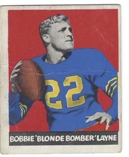 1948 Leaf 6 Bobby Layne R C Error Red Pants