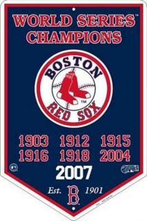 Boston Red Sox Metal Sign Champions Baseball Decor
