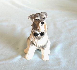 Snappy Schnauzer w/ Bow Tie Dog Figurine Sherratt & Simpson Retired 