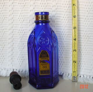 Carters Cathedral Ink Bottle with Label 6 1 4 inch Size