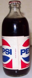 Pepsi Cola Bottle Mexico Full Cap 335 ml Stubby Old Hecho En Mexico 