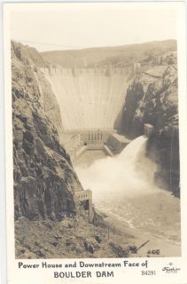 NV Boulder City Dam Hoover Dam Real Photo Early M44969