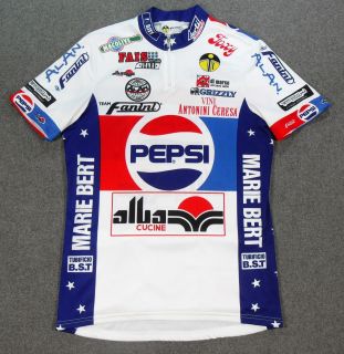 Vtg Giessegi Team Fanini Pepsi Alan Marie Bert Pro Cycling Jersey 