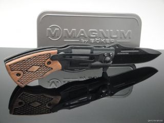 Superior New Boker Magnum Pocket Knife Six Gun Folder Authentic Free 