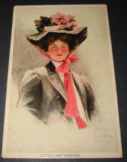1907 Philip Boileau Art Postcard Little Lady Demure