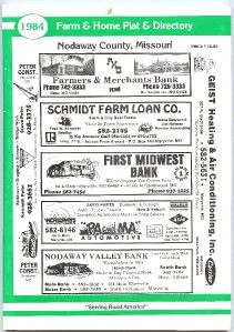 MO 1984 Nodaway County Missouri Plat Map Directory Book