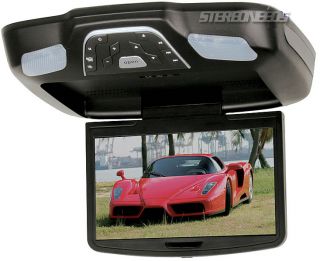   flip down tft monitor with built in dvd cd player ir transmitter fm