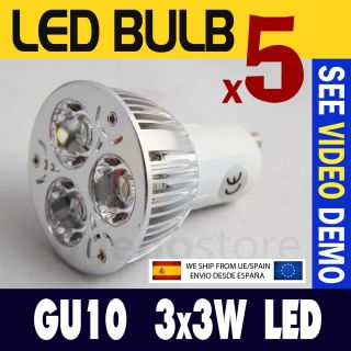 5X Bombilla LED 9W GU10 220V CREE Bulb Ampoule Birne