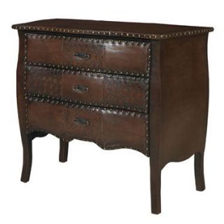 Drawer Bombe Table Chest Cabinet w Nailheads