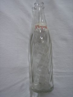 Pepsi Cola Pepsi Pop Bottle Old Swirl Glass 15 1966 10 oz used 