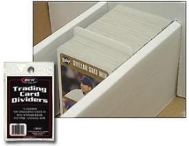 1000) CASE TRADING CARD DIVIDERS for CARDBOARD STORAGE BOXES
