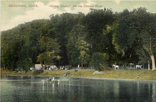 IA Decorah Camp Dewey Oneola River Very Early T94429