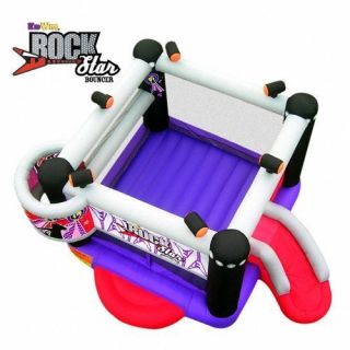   Inflatable Bouncer Bounce House w Slide Blower Carrying Case