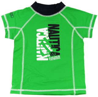  Boys Green Print Rash Guard Swim Top T Shirt 12M 24M 2T 3
