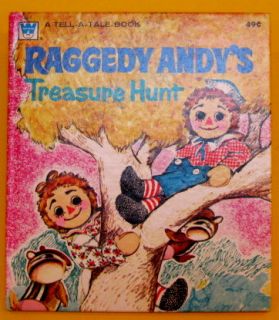 Raggedy Andys Treasure Hunt Vintage Whitman Tell A Tale Ragdoll Andy 