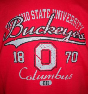 NCAA Buckeyes OHIO STATE UNIVERSITY Red T Shirt