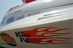 Sponsored Racer Brad Johnson towed his boat from Lake Tahoe 