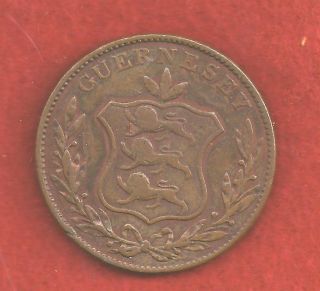 Guersey British Dependency Coinage 1834 8 Doubles KM 3