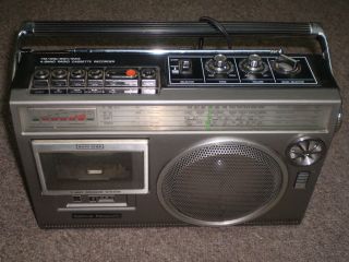 Vintage Boombox Ghetto Blaster Radio Cassette Recorder National 