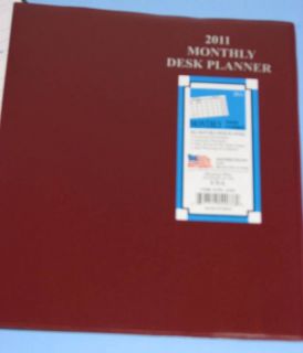 2011 Monthly Desk Planner Calendar Organizer Book Brgdy