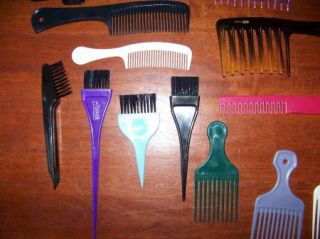 23 Cosmetologist Supplies Hair Styling Combs Pics Tool Large Lot 