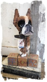Antique Style ★ Brindle BOXER DOG vintage ToY ~ NEW DESIGN ~ ★ by 