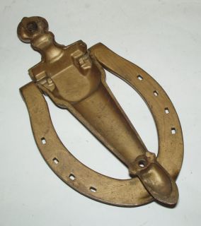 Vintage Antique Brass Horseshoe Door Knocker 1920s