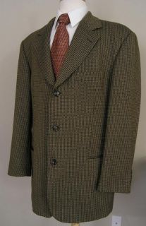 Hugo Boss Tweed Blazer Brown Wool 44R Einstein Perfect