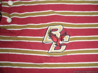 Boston College Eagles Mens Polo Shirt XL Red Russell Athletic NCAA 
