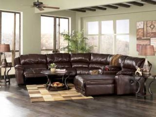 Family Room Leather Sectional Ashley Braxton w Chaise