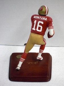 Danbury Mint Joe Montana 49ers Figurine Statue Figure