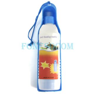 Portable Pet Dog Travel Water Bottle Dispenser Bowl 500ml New