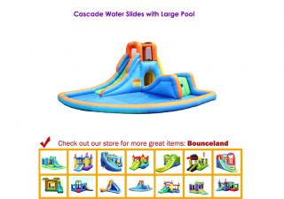 Bounceland Inflatable Cascade Water Slides with Large Pool