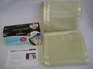 Breathablebaby Breathable Mesh Crib Safer Bumper Liner Velcro Secure 