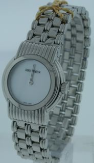 boucheron new stainless steel mother of pearl watch