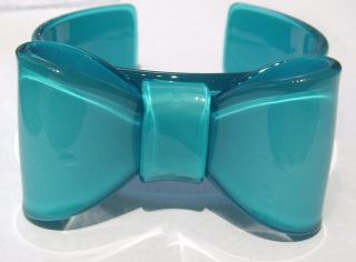 Acrylic Bow Bangle Cuff Bracelet Retro Chic Vibrant Colours