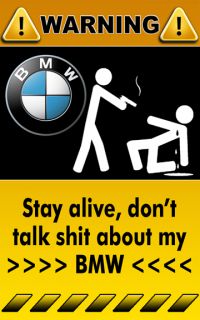 BMW Sport Car Art Funny Decal Sticker Warning Sign 3