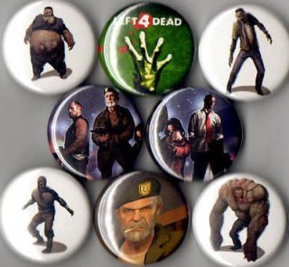 Left 4 Dead 8 Pins Buttons Badges Zombies Logo New