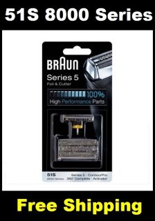Braun 8000 Series Shaver Cutter Foil Replacment 51S  