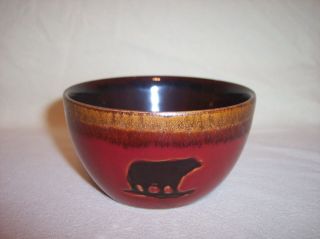 Woodland Collection Bear Tree Bowl Stoneware Pottery