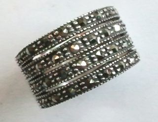   Marcasite Stone 925 Sterling Silver Ring Many Sizes Available